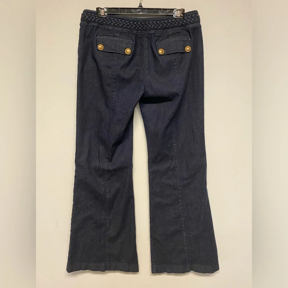Arden B Long Inseam Flare Dark Wash Sailor Jeans Size 10 - Picture 8 of 8
